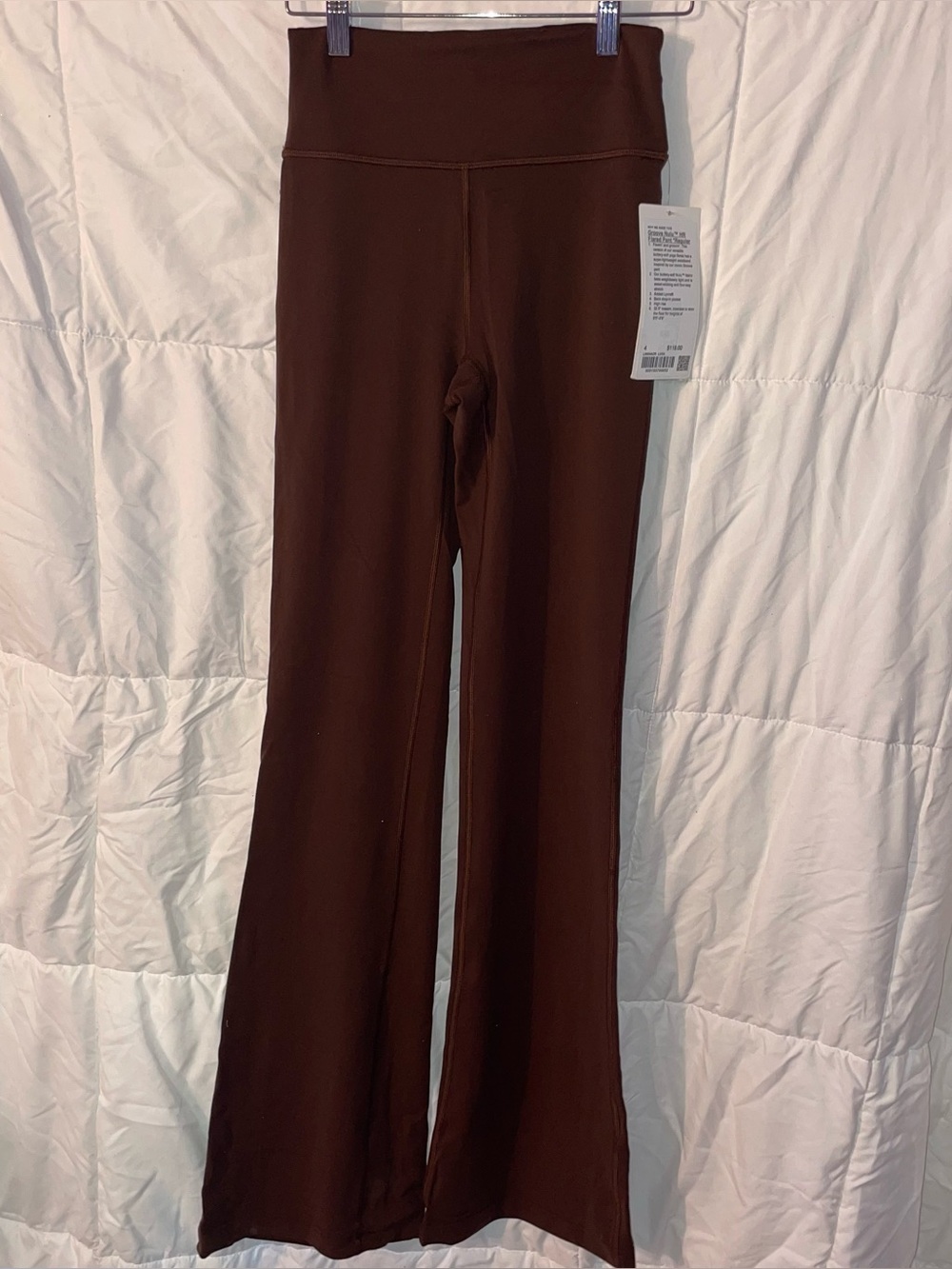 NWT Lulu Lemon Brown Flared Leggings Women 4